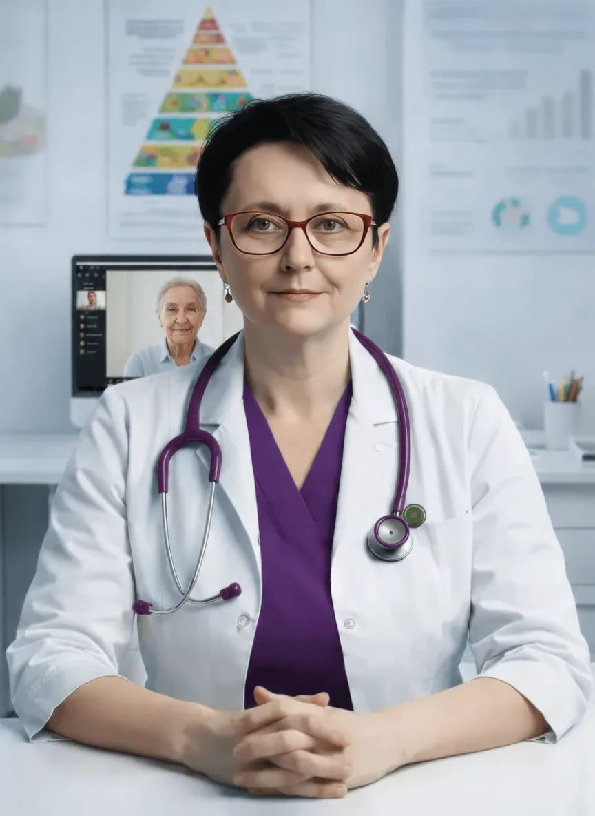 Dr. Petrache oferind consultații medicale online